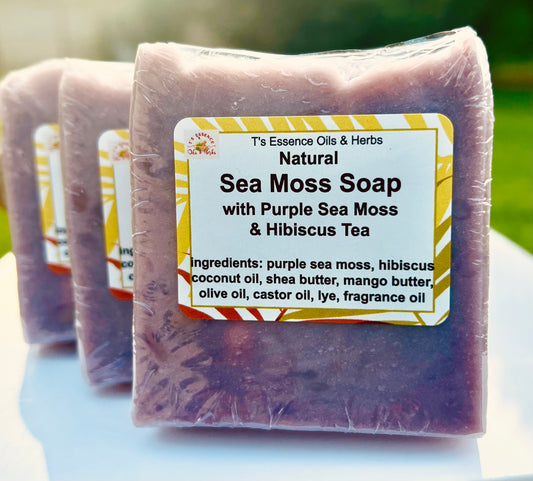 Natural Soap - Purple Sea Moss & Hibiscus Tea