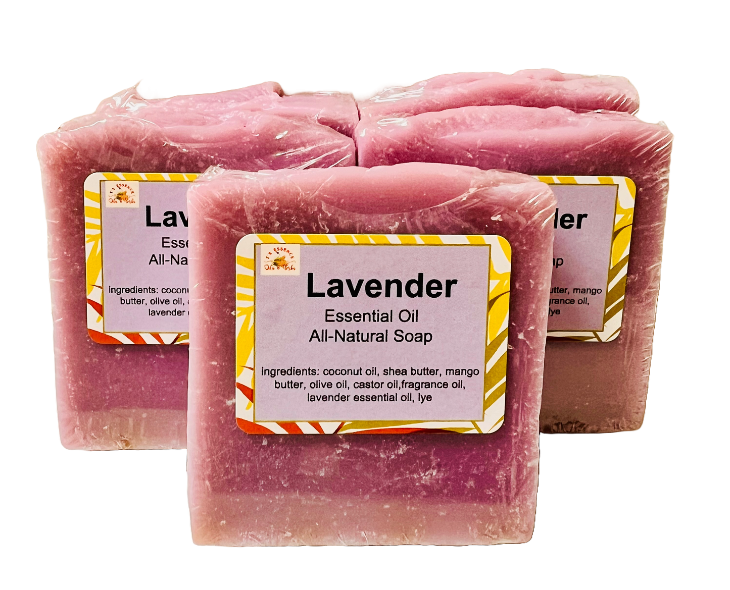 Natural Soap - Lavender Essential Oil Soap (5 bars)