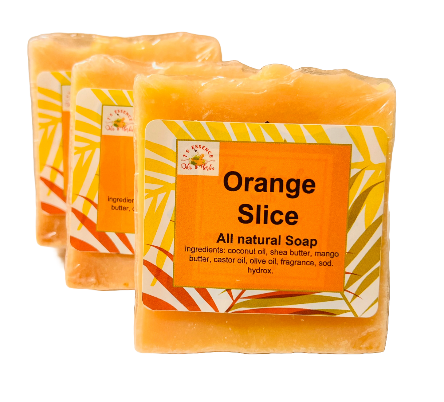 Natural Soap - Orange Slice (3 bars)