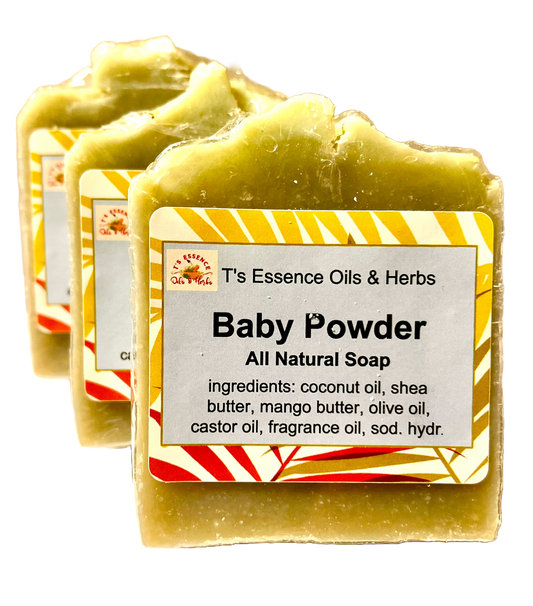 Natural Soap - Baby Powder (3 Bars)