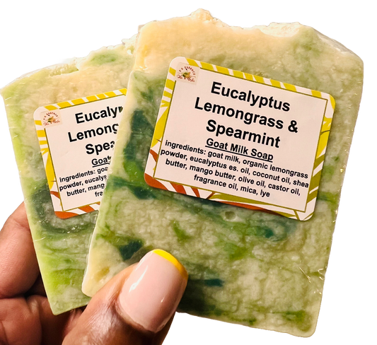 Natural Soap - Eucalyptus Lemongrass & Spearmint Goat Milk (2 Bars)