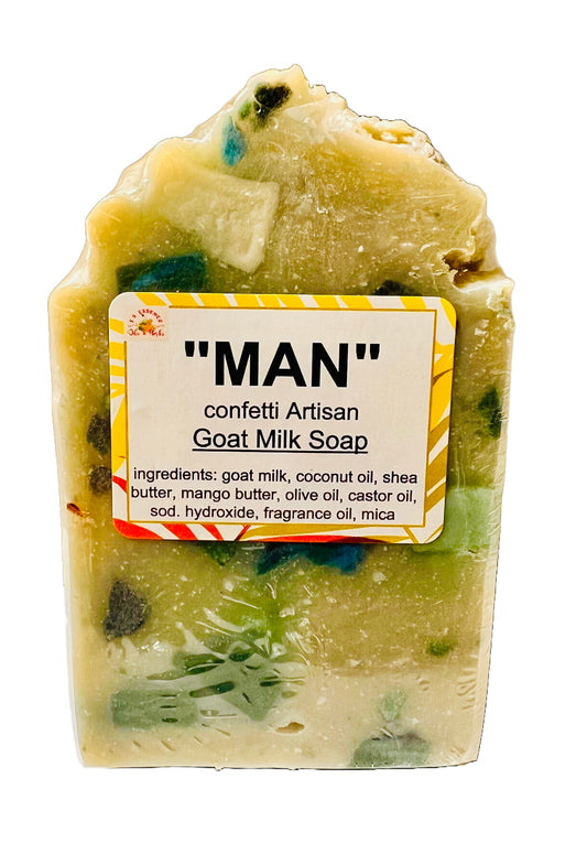 Natural Soap - "Man" Goat Milk Cologne Soap - Oversized Artisan