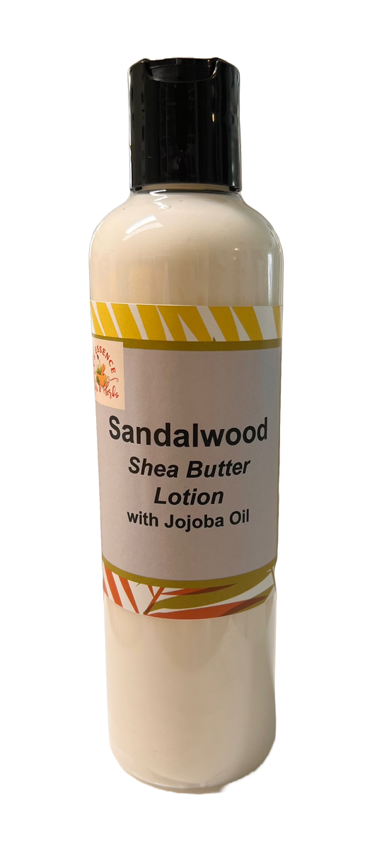 Shea Butter Lotion - Sandalwood 8oz with Jojoba Oil